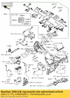 260111774, Kawasaki, draadkabel, diagnose zx1200-a1 kawasaki ninja vn z zx 250 600 750 1000 1200 2000 2000 2001 2002 2003 2004 2005 2006 2008 2009 2010 2011, Nieuw