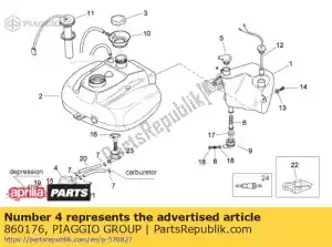 Piaggio Group 860176 robinet de carburant - La partie au fond