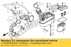 Aquí puede pedir tubo b, conexión de filtro de aire de Honda , con el número de pieza 17258MM8300: