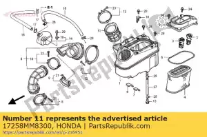 Honda 17258MM8300 tube b, filtre à air conne - La partie au fond