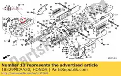 Ici, vous pouvez commander le caoutchouc c auprès de Honda , avec le numéro de pièce 18329MCAA20: