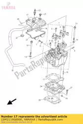 deksel, cilinderkop 1 van Yamaha, met onderdeel nummer 1SM111900900, bestel je hier online: