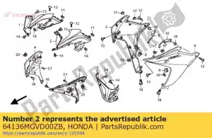 Honda 64136MGVD00ZB cappuccio b, l. superiore * pb296m * - Il fondo