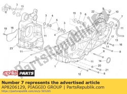 Aprilia AP8206129, Silent-block. kurbelgehäuse, OEM: Aprilia AP8206129