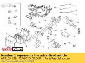 aprilia AP8124158 cableado principal - Lado inferior