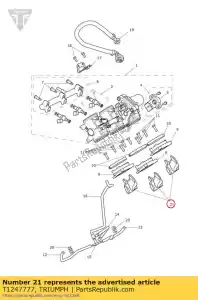 triumph T1247777 tampa do injetor de combustível - Lado inferior