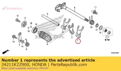 Aqui você pode pedir o garfo, l. Câmbio de marchas em Honda , com o número da peça 24211KZZ900: