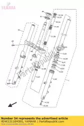 afstandhouder van Yamaha, met onderdeel nummer 4DW231184000, bestel je hier online: