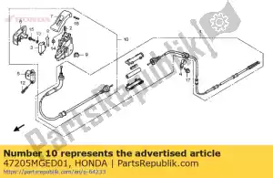 honda 47205MGED01 alavanca assy., estacionamento - Lado inferior