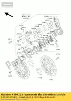 4304118558Q, Kawasaki, pinza-assy, ??fr, lh, go kawasaki ZX ninja r 900 9, Nuovo