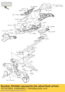 Kawasaki 391561884 podk?adka 195x115x1,5 - Dół