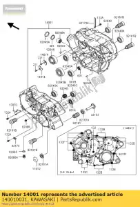 kawasaki 140010031 set carter kvf360-a3 - Onderkant