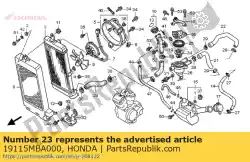 Here you can order the hose, radiator lower from Honda, with part number 19115MBA000: