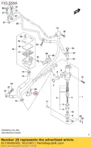 suzuki 6119648H00 guide, frein arrière - La partie au fond