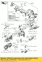 260110168, Kawasaki, câble, batterie (-) zx1000e8f kawasaki zx 1000 2008 2009 2010, Nouveau