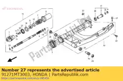 Ici, vous pouvez commander le joint d'huile, 44x54x7 auprès de Honda , avec le numéro de pièce 91271MT3003: