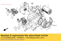 Ici, vous pouvez commander le tube, r. Purificateur d'air auprès de Honda , avec le numéro de pièce 17253MBZG00: