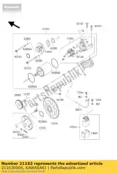 startmotor van Kawasaki, met onderdeel nummer 211630006, bestel je hier online: