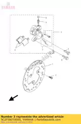 Qui puoi ordinare caliper assy (a sinistra) da Yamaha , con numero parte 5C2F580T0000: