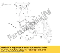 57349R, Piaggio Group, Tubo de conexão da extremidade grande do radiador piaggio beverly zapm69200 zapma210 zapma2100 zapmd2100 300 2010 2016 2017 2018 2019 2020 2021 2022, Novo