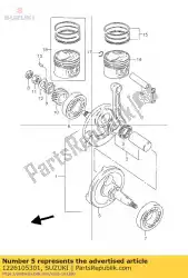 Qui puoi ordinare albero a gomiti, lh da Suzuki , con numero parte 1226105301: