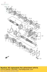 Ici, vous pouvez commander le entretoise, moteur s auprès de Suzuki , avec le numéro de pièce 2753118H00: