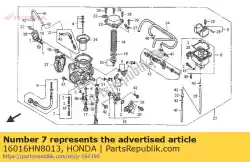 Aquí puede pedir juego de tornillos de Honda , con el número de pieza 16016HN8013: