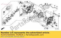 Ici, vous pouvez commander le entretoise b, couronne dentée (1,88 auprès de Honda , avec le numéro de pièce 41541HA0000: