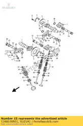 Tutaj możesz zamówić rami?, d? Wigienka zaworu od Suzuki , z numerem części 1288038B01: