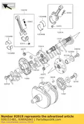 Here you can order the nut,connecting rod from Kawasaki, with part number 920151481: