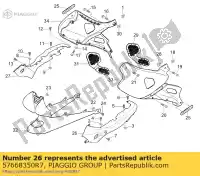 57668350R7, Piaggio Group, Upominek gilera dna 50 125 180 1998 2006, Nowy