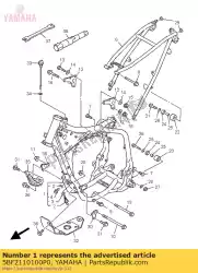 Ici, vous pouvez commander le cadre avant comp. Auprès de Yamaha , avec le numéro de pièce 5BF2110100P0: