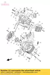 Ici, vous pouvez commander le couvercle, côté culasse 2 auprès de Yamaha , avec le numéro de pièce 42H111860200: