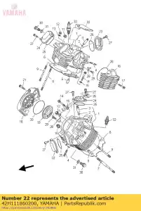 yamaha 42H111860200 couvercle, côté culasse 2 - La partie au fond