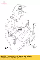 1SCF46700000, Yamaha, conjunto de tampa do tanque yamaha yfm 300 2013, Novo