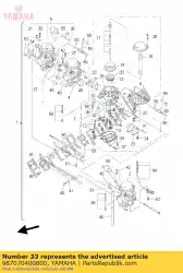 schroef, plat van Yamaha, met onderdeel nummer 987070400800, bestel je hier online: