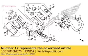 Honda 18336MENE70 sus wol comp, r - Onderkant