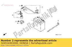 kabel, startaccu van Honda, met onderdeel nummer 32401KW3000, bestel je hier online: