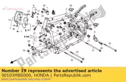 Aqui você pode pedir o parafuso, flange 10x14 em Honda , com o número da peça 90103MBS000: