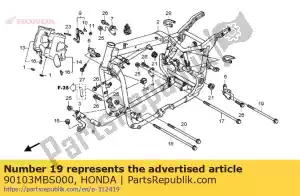 Honda 90103MBS000 parafuso, flange 10x14 - Lado inferior
