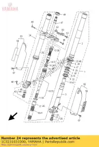 Yamaha 1C3231031000 ensemble de fourche avant (droite) - La partie au fond