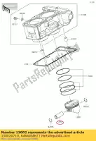 130020710, Kawasaki, pino-pistão ex300adf kawasaki  ninja z 300 2013 2014 2015 2016 2017 2018 2019 2020 2021, Novo