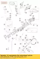 69012040100, KTM, espelho l / s cpl. c. pisca-pisca ktm rc rc8 rc8r 1190 2009 2010 2011 2012 2013 2014 2015 2016, Novo