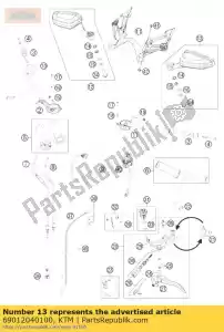 ktm 69012040100 espelho l / s cpl. c. pisca-pisca - Lado inferior