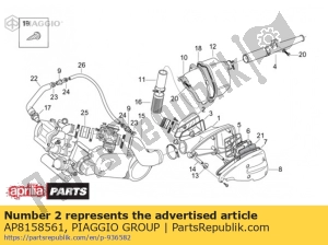 aprilia AP8158561 couvercle du boîtier du filtre - La partie au fond