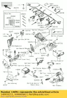 140910211, Kawasaki, coperchio, attacco fanale posteriore zx1000 kawasaki zx 1000 2004 2005, Nuovo