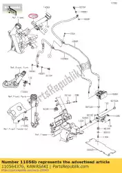 Aquí puede pedir soporte, manguera de freno de Kawasaki , con el número de pieza 110564376:
