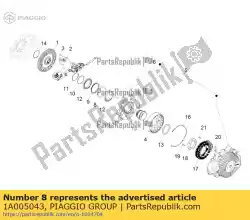 Tutaj możesz zamówić pier? Cie? Zatrzaskowy od Piaggio Group , z numerem części 1A005043: