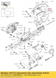 Here you can order the screw kle650a7f from Kawasaki, with part number 921720233: