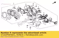 37102MW4601, Honda, komplet kufrów, górna honda rvf 750 1994 1995 1996, Nowy